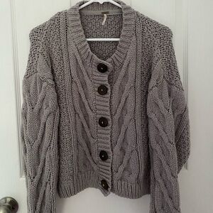 Freepeople grey sweater/ bonfire cardi